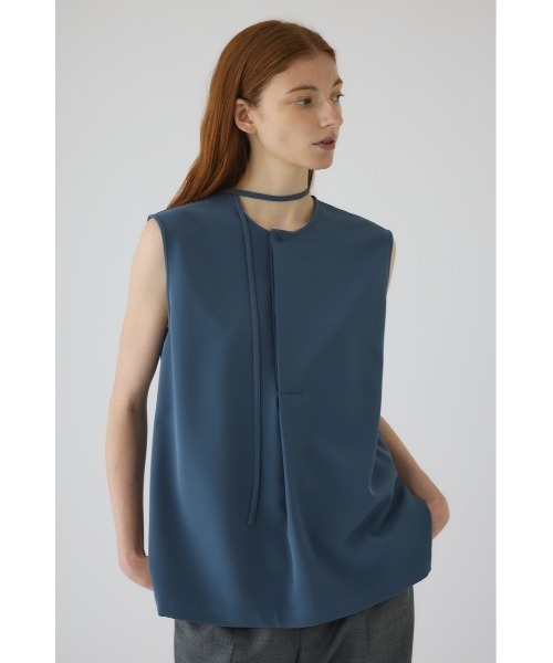 RIM.ARK(リムアーク)の「W cloth string tops ダブルクロスストリングトップス(シャツ/ブラウス・レディース・ダークブラウン/ブルー/ブラック・FREE)」の15枚目の写真