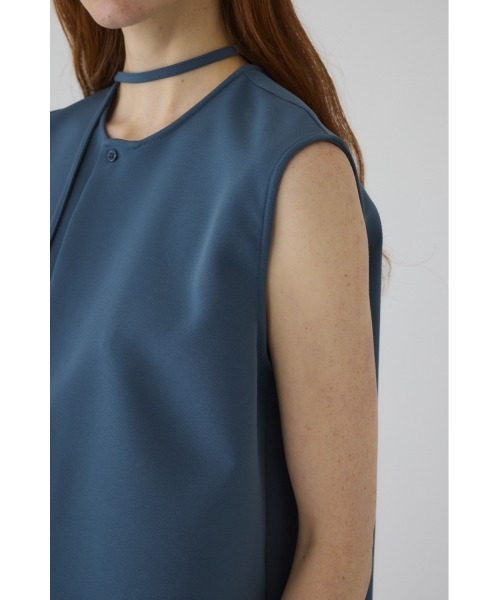 RIM.ARK(リムアーク)の「W cloth string tops ダブルクロスストリングトップス(シャツ/ブラウス・レディース・ダークブラウン/ブルー/ブラック・FREE)」の17枚目の写真