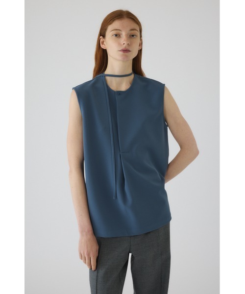 RIM.ARK(リムアーク)の「W cloth string tops ダブルクロスストリングトップス(シャツ/ブラウス・レディース・ダークブラウン/ブルー/ブラック・FREE)」の18枚目の写真