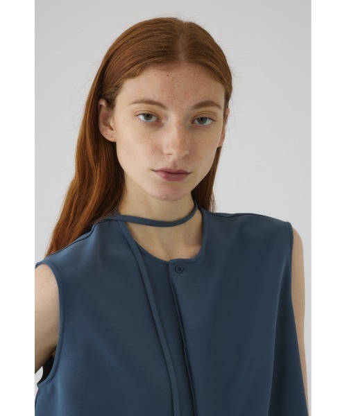 RIM.ARK(リムアーク)の「W cloth string tops ダブルクロスストリングトップス(シャツ/ブラウス・レディース・ダークブラウン/ブルー/ブラック・FREE)」の21枚目の写真