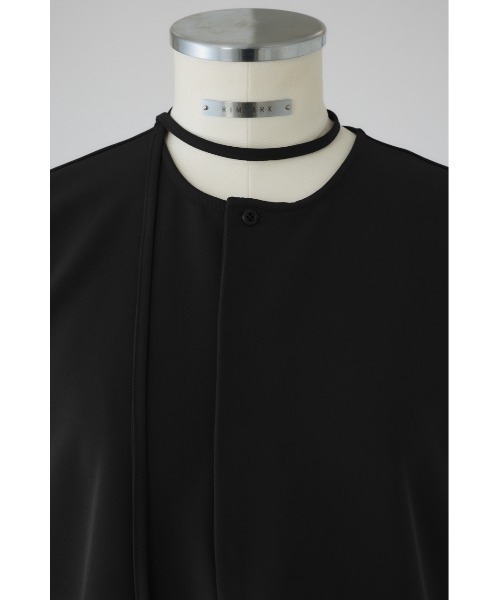 RIM.ARK(リムアーク)の「W cloth string tops ダブルクロスストリングトップス(シャツ/ブラウス・レディース・ダークブラウン/ブルー/ブラック・FREE)」の8枚目の写真