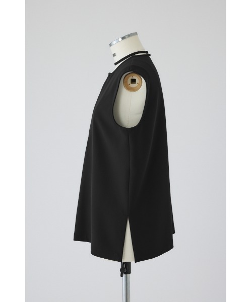 RIM.ARK(リムアーク)の「W cloth string tops ダブルクロスストリングトップス(シャツ/ブラウス・レディース・ダークブラウン/ブルー/ブラック・FREE)」の10枚目の写真