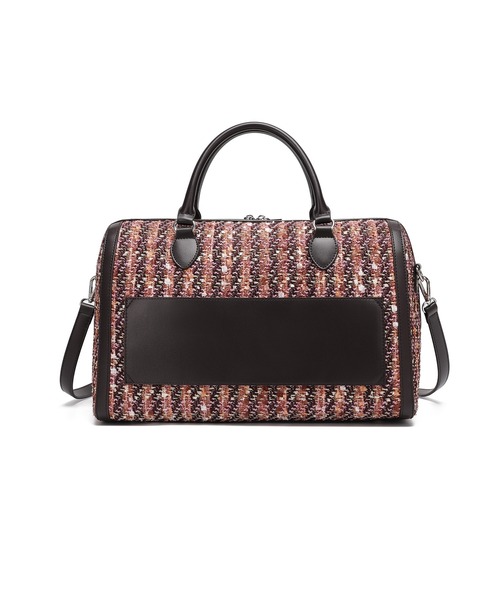 jouetie/ジュエティ】ハートチャーム付 JJツィード トラベルボストン