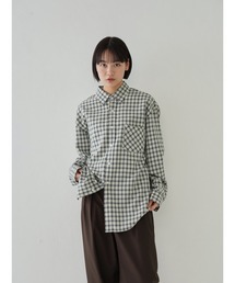 Bargiee（バージー）の「チェックシャツ　秋冬新作　オーバーシャツ　ユニセックス（Tシャツ/カットソー）」