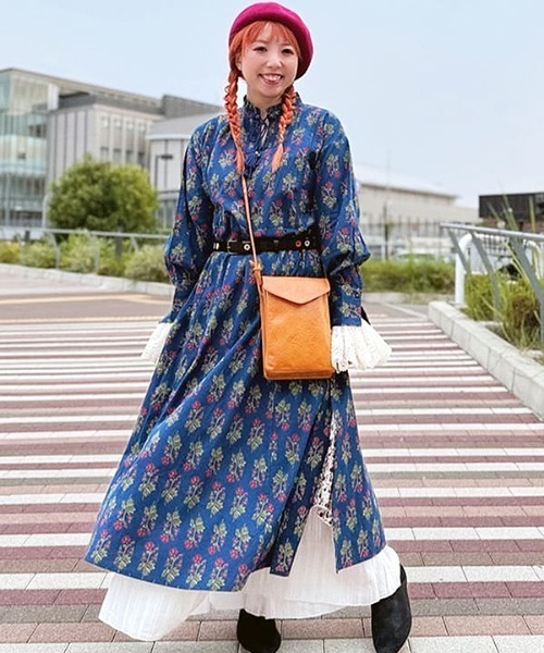 チャイハネ(チャイハネ)の「【チャイハネ】アログレワンピース(ワンピース・レディース・カーキ/ネイビー/オレンジ/レッド/ターコイズブルー/ホワイト・FREE)」の4枚目の写真