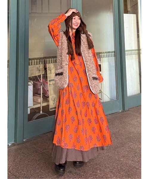 チャイハネ(チャイハネ)の「【チャイハネ】アログレワンピース(ワンピース・レディース・カーキ/ネイビー/オレンジ/レッド/ターコイズブルー/ホワイト・FREE)」の21枚目の写真