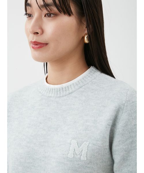 【新品未使用】MilaOwen Mサガラウールブレンドミニニットワンピース Mila Owen ワンピース Mサガラウールブレンドミニニット
