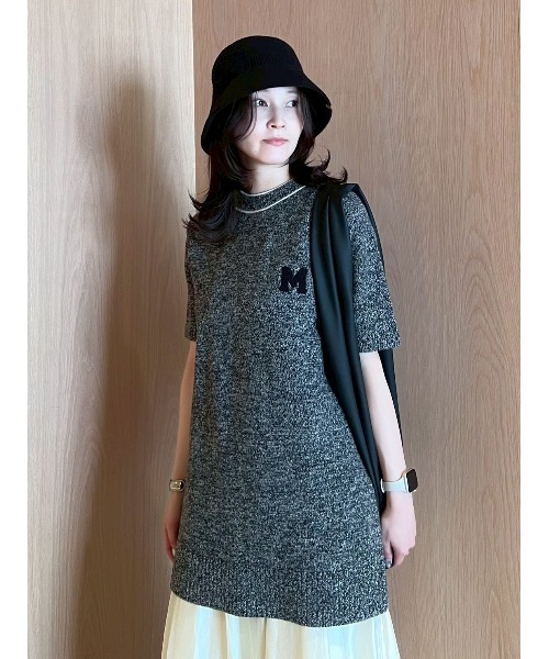 【新品未使用】MilaOwen Mサガラウールブレンドミニニットワンピース Mila Owen ワンピース Mサガラウールブレンドミニニット