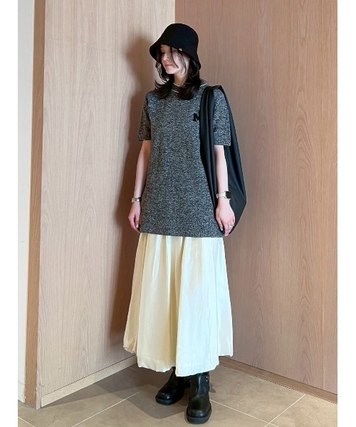 【新品未使用】MilaOwen Mサガラウールブレンドミニニットワンピース Mila Owen ワンピース Mサガラウールブレンドミニニット