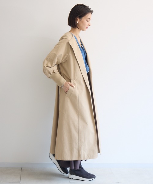 KATHARINE ROSS（キャサリンロス）の「【KATHARINE ROSS】袖リブバックベルトコート（その他アウター・レディース・ベージュ/カーキ・MEDIUM）」の15枚目の写真