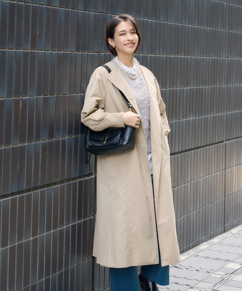 KATHARINE ROSS（キャサリンロス）の「【KATHARINE ROSS】袖リブバックベルトコート（その他アウター・レディース・ベージュ/カーキ・MEDIUM）」の13枚目の写真