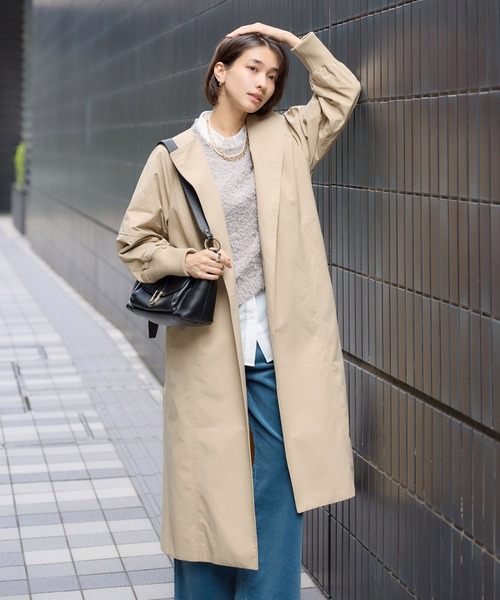 KATHARINE ROSS（キャサリンロス）の「【KATHARINE ROSS】袖リブバックベルトコート（その他アウター・レディース・ベージュ/カーキ・MEDIUM）」の14枚目の写真