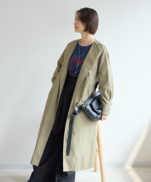 KATHARINE ROSS（キャサリンロス）の「【KATHARINE ROSS】袖リブバックベルトコート（その他アウター・レディース・ベージュ/カーキ・MEDIUM）」の5枚目の写真