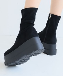 厚底ウェッジストレッチブーツ　ZOZOTOWN+オフィシャルサイト限定商品