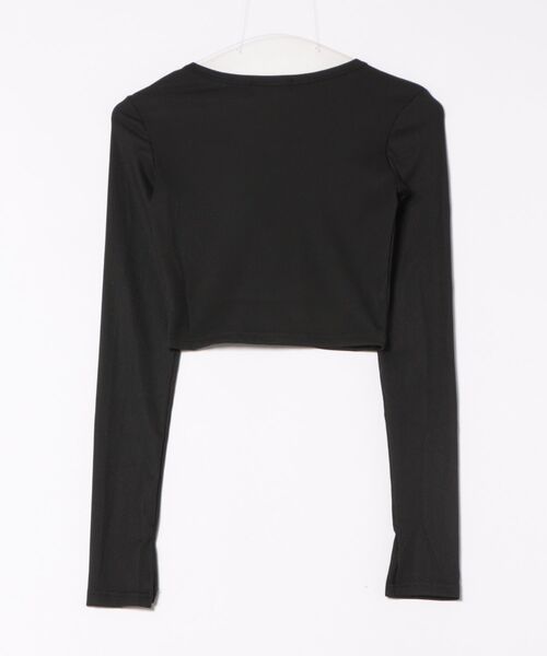 TONE SELECT WEAR(トーンセレクトウェア)の「【URGE:】Vネック クロップド丈 長袖 カーディガン(カーディガン/ボレロ・レディース・ブラック/グレー/ホワイト・SMALL/MEDIUM/LARGE/X-LARGE)」の4枚目の写真