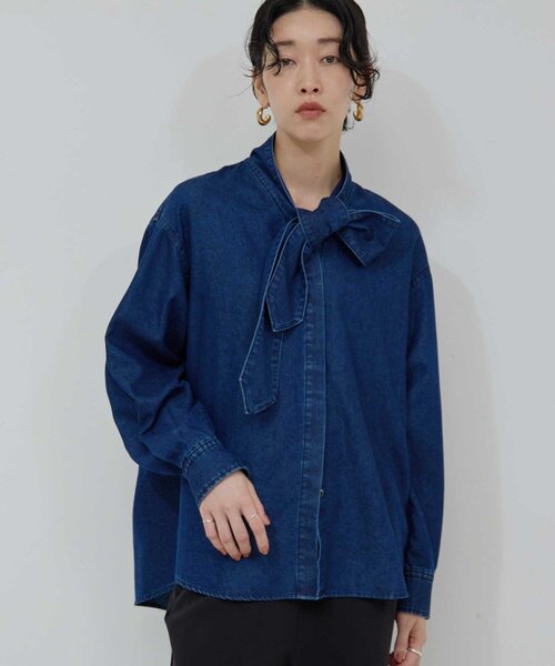 セール】デニムボウタイブラウス（シャツ/ブラウス）｜GALLARDAGALANTE
