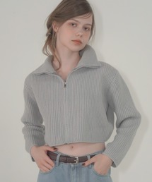 ハイネックショートジップニット / High-Neck Short Zip Knit
