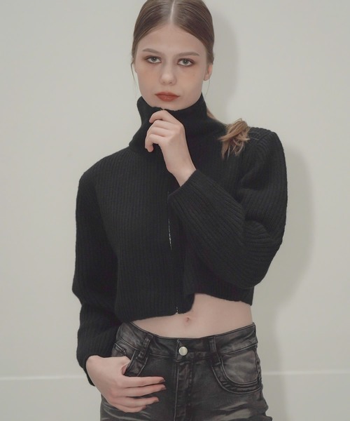 ニット/セーター Short Zip Knit ànuke - ショートジップニット (アイボリー) Short Zip Knit | Sir