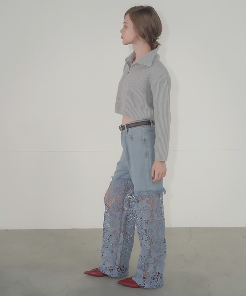 Mirette（ミレット）の「ハイネックショートジップニット / High-Neck Short Zip Knit（ニット/セーター・レディース・アイボリー/ブラック/グレー・FREE）」の18枚目の写真