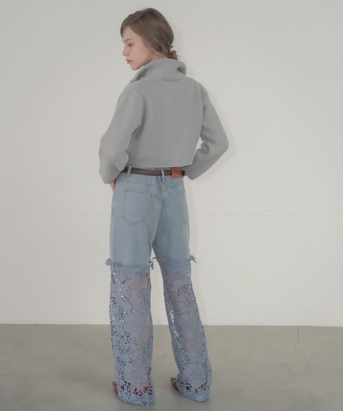 Mirette（ミレット）の「ハイネックショートジップニット / High-Neck Short Zip Knit（ニット/セーター・レディース・アイボリー/ブラック/グレー・FREE）」の19枚目の写真