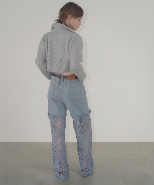 Mirette（ミレット）の「ハイネックショートジップニット / High-Neck Short Zip Knit（ニット/セーター・レディース・アイボリー/ブラック/グレー・FREE）」の20枚目の写真