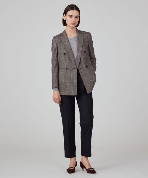 TOMORROWLAND collection(トゥモローランドコレクション)の「SILK AIR GLEN CHECK ダブルブレストジャケット(テーラードジャケット・レディース・ブルー系その他2/ブラウン系その他/グレー系その他2・36)」の14枚目の写真