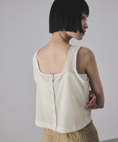 ADAM ET ROPE'（アダムエロペ）の「マルチWAYシアートリコットベロアカーディガン（カーディガン/ボレロ・レディース・ライトグリーン/キナリ/ブラック/グレー・FREE）」の13枚目の写真