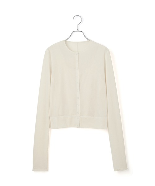 ADAM ET ROPE'（アダムエロペ）の「マルチWAYシアートリコットベロアカーディガン（カーディガン/ボレロ・レディース・ライトグリーン/キナリ/ブラック/グレー・FREE）」の21枚目の写真