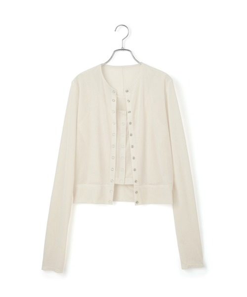 マルチWAYシアートリコットベロアカーディガン　アダムエロペ ADAM ET ROPÉ FEMME(アダム エ ロペ ファム) / マルチWAYシアー