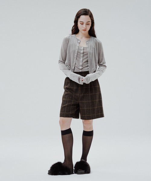 マルチWAYシアートリコットベロアカーディガン（カーディガン