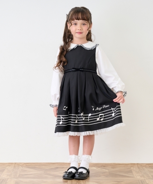 【美品】♡メゾピアノmezzo piano♡みみぽぽフリースワンピース 130 美品】♡メゾピアノmezzo piano♡みみぽぽフリースワンピース