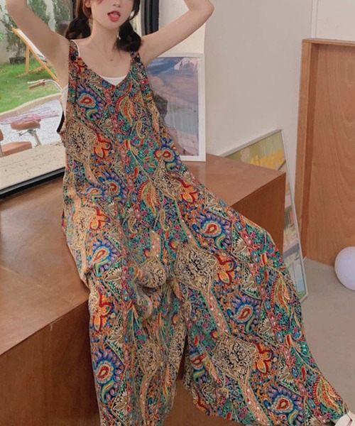 MAISON DE THERESE（メゾン ド テレーズ）の「ペイズリーオールインワン ビーチ リゾート（サロペット/オーバーオール・レディース・その他・M）」の2枚目の写真