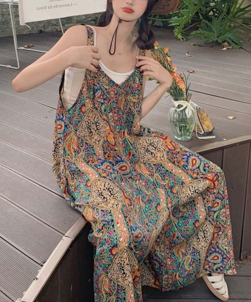 MAISON DE THERESE（メゾン ド テレーズ）の「ペイズリーオールインワン ビーチ リゾート（サロペット/オーバーオール・レディース・その他・M）」の3枚目の写真