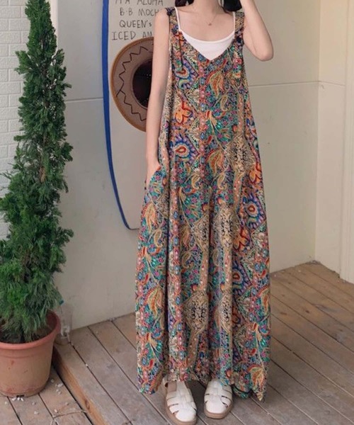 MAISON DE THERESE（メゾン ド テレーズ）の「ペイズリーオールインワン ビーチ リゾート（サロペット/オーバーオール・レディース・その他・M）」の4枚目の写真