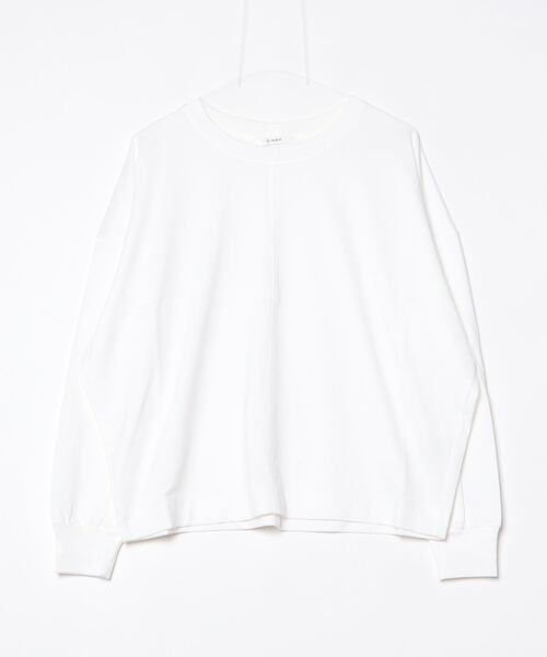 CINOH(チノ)の「COTTON JERSEY LONG SLEEVE T-SHIRT(Tシャツ/カットソー・レディース・ブラック/ホワイト・38)」の2枚目の写真