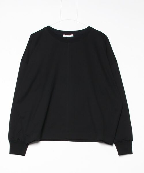 CINOH(チノ)の「COTTON JERSEY LONG SLEEVE T-SHIRT(Tシャツ/カットソー・レディース・ブラック/ホワイト・38)」の1枚目の写真