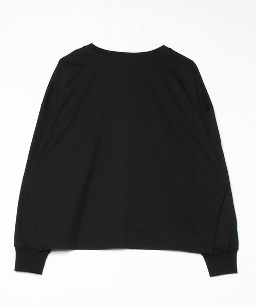 CINOH(チノ)の「COTTON JERSEY LONG SLEEVE T-SHIRT(Tシャツ/カットソー・レディース・ブラック/ホワイト・38)」の3枚目の写真