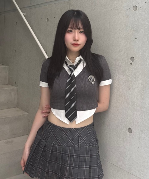 Lae(レイ)の「ドッキングスクールTシャツ(Tシャツ/カットソー・レディース・グレー・LARGE/MEDIUM/SMALL)」の2枚目の写真