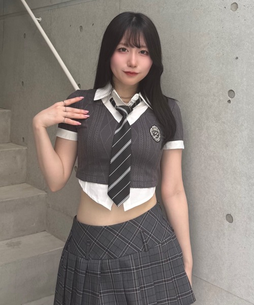 Lae(レイ)の「ドッキングスクールTシャツ(Tシャツ/カットソー・レディース・グレー・LARGE/MEDIUM/SMALL)」の3枚目の写真