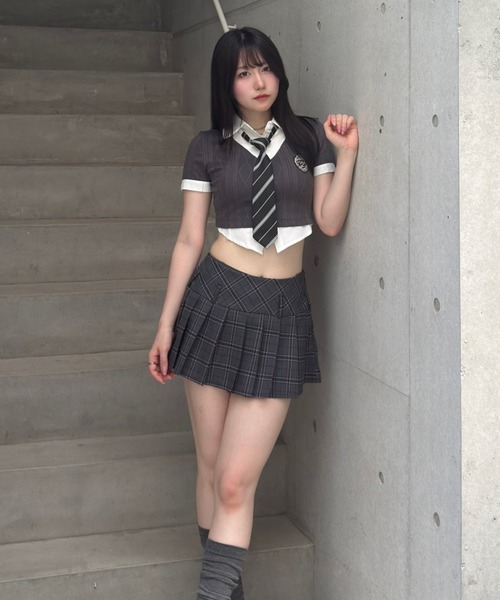 Lae(レイ)の「ドッキングスクールTシャツ(Tシャツ/カットソー・レディース・グレー・LARGE/MEDIUM/SMALL)」の4枚目の写真