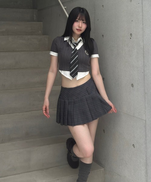 Lae(レイ)の「ドッキングスクールTシャツ(Tシャツ/カットソー・レディース・グレー・LARGE/MEDIUM/SMALL)」の6枚目の写真