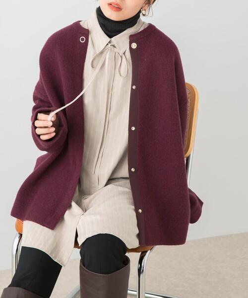 F by ROSSO(エフバイロッソ)の「F by ROSSO マルチWAYスエードタッチシャツ(シャツ/ブラウス・レディース・グレー系その他/ベージュ・FREE)」の1枚目の写真