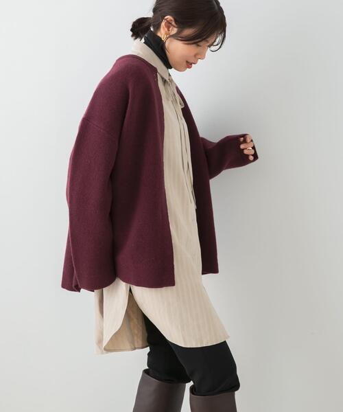 F by ROSSO(エフバイロッソ)の「F by ROSSO マルチWAYスエードタッチシャツ(シャツ/ブラウス・レディース・グレー系その他/ベージュ・FREE)」の5枚目の写真