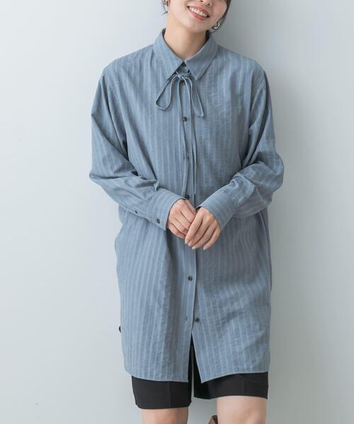 F by ROSSO(エフバイロッソ)の「F by ROSSO マルチWAYスエードタッチシャツ(シャツ/ブラウス・レディース・グレー系その他/ベージュ・FREE)」の13枚目の写真