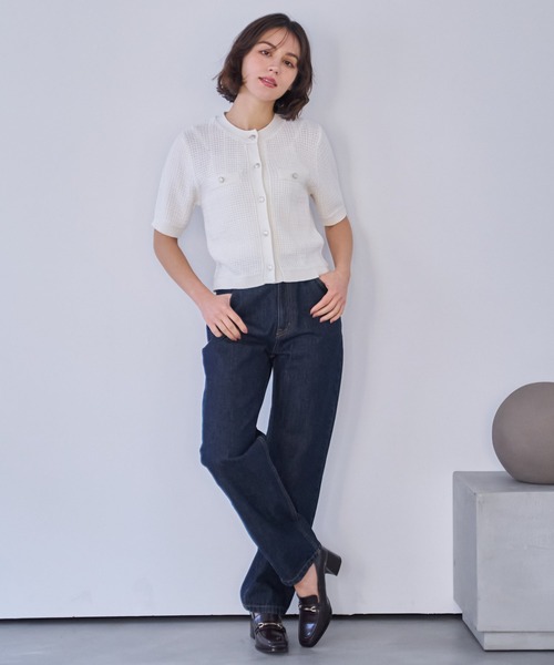 NOELA（ノエラ）の「ストレートデニムパンツ（デニムパンツ・レディース・インディゴブルー/ダークインディゴブルー・S/M）」の2枚目の写真