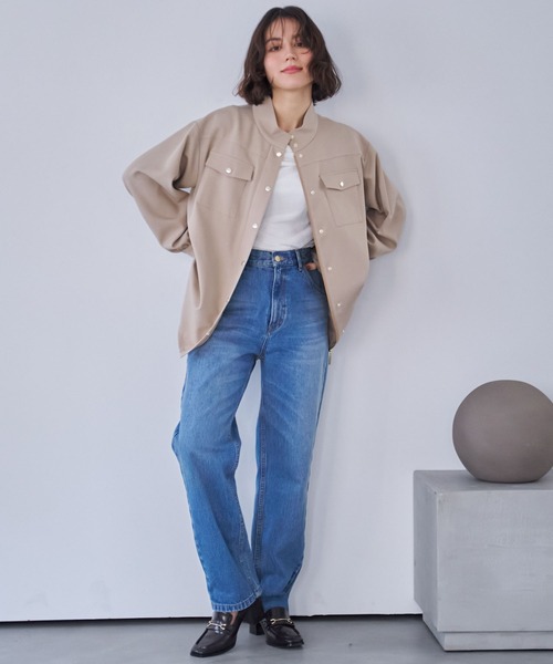 NOELA（ノエラ）の「ストレートデニムパンツ（デニムパンツ・レディース・インディゴブルー/ダークインディゴブルー・S/M）」の14枚目の写真