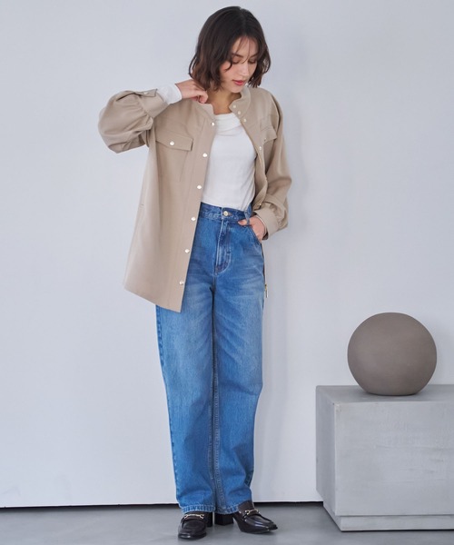 NOELA（ノエラ）の「ストレートデニムパンツ（デニムパンツ・レディース・インディゴブルー/ダークインディゴブルー・S/M）」の16枚目の写真