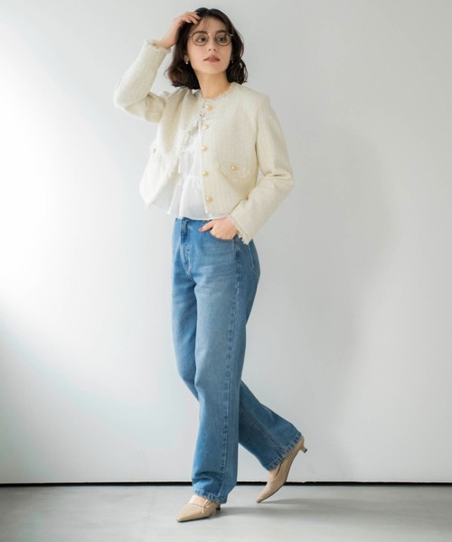 NOELA(ノエラ)の「ストレートデニムパンツ(デニムパンツ・レディース・インディゴブルー/ダークインディゴブルー・S/M)」の4枚目の写真