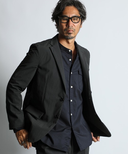 The DUFFER of ST.GEORGE(ザダファーオブセントジョージ)の「WATER REPELLENT SET UP JACKET:ダントツ撥水 セットアップ ジャケット(テーラードジャケット・メンズ・チャコールグレー/ネイビー・X-LARGE/LARGE/MEDIUM)」の2枚目の写真