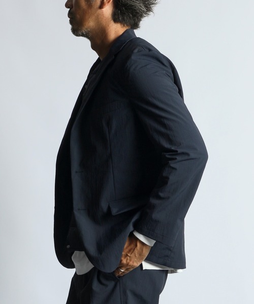 The DUFFER of ST.GEORGE(ザダファーオブセントジョージ)の「WATER REPELLENT SET UP JACKET:ダントツ撥水 セットアップ ジャケット(テーラードジャケット・メンズ・チャコールグレー/ネイビー・X-LARGE/LARGE/MEDIUM)」の8枚目の写真